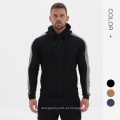 Ginásio masculino use mangas compridas jaqueta esportiva listrada listrada com capuz full zip mole